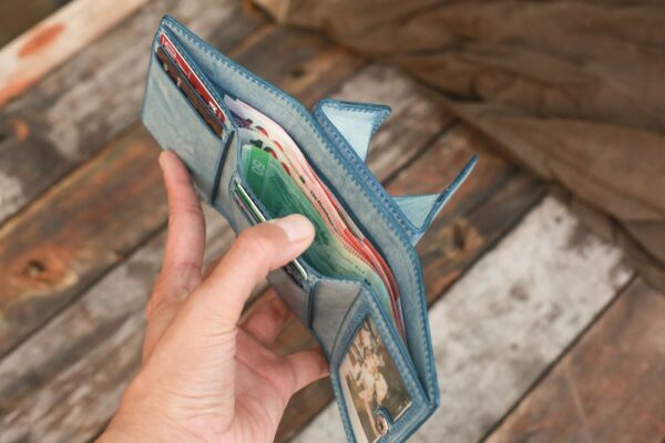 材料包/完成品 真皮三摺附零錢格短錢包, 刻字服務, 客製化禮物 - Image 11
