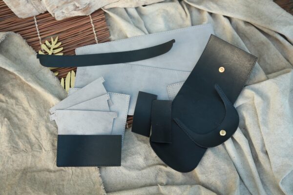 材料包 / 完成品 新版真皮拼色四卡格短夾, 刻字服務, 客製化禮物 - Image 12