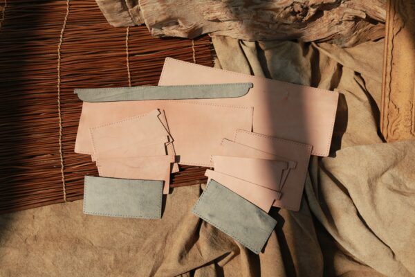 材料包 / 完成品 拼皮八卡片格短錢包, 刻字服務, 客製化禮物 - Image 9