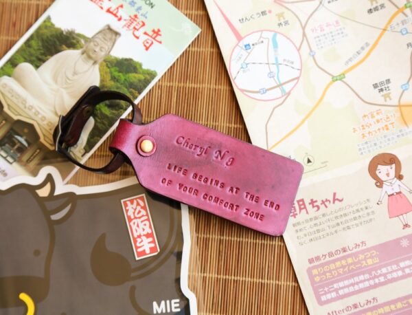 意大利植鞣真皮個性行李吊牌小號, 刻字服務, 客製化禮物 - Image 12