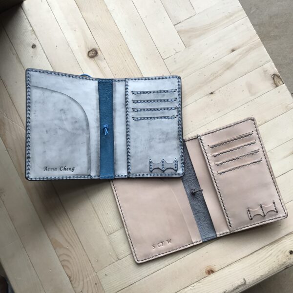 材料包 / 完成品 手縫拼色真皮旅行護照套, 刻字服務, 客製化禮物 - Image 23